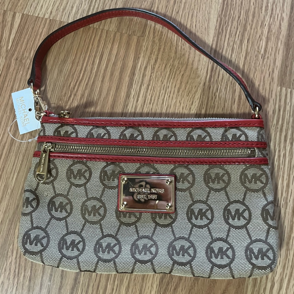 Michael Kors Tan and Red purse